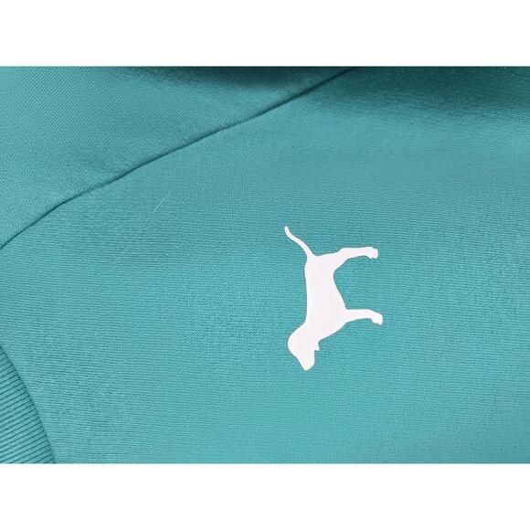 Victorias Secret Pink Crew Neck Oversized CREST Sweater MEDIUM Aqua - Picture 4 of 5